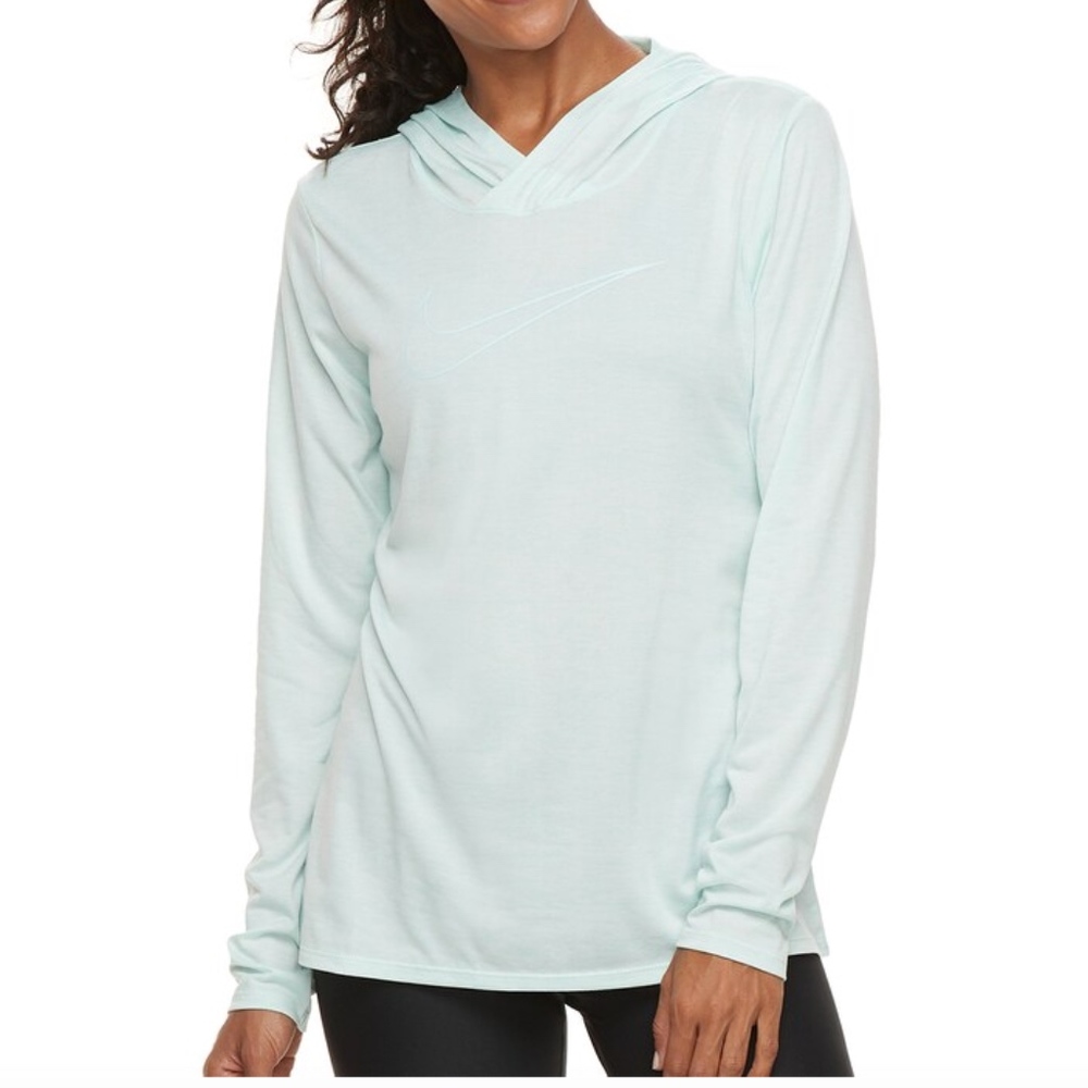 $15 NEW NIKE Dry Victory Green Training Hooded Long Sleeve